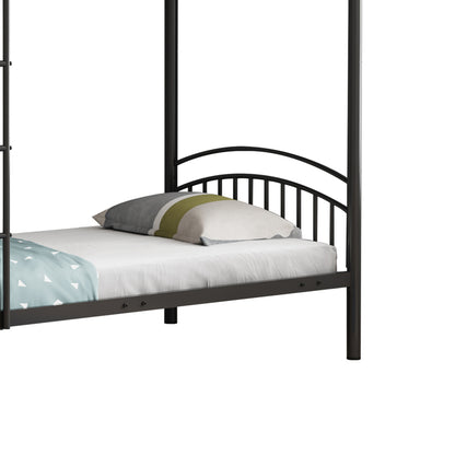 Bunk bed  Mordecai pakoworld black metal 97.5x200x165cm