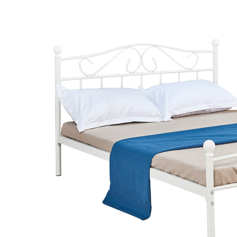 Bed Yorick white metal 140x190cm