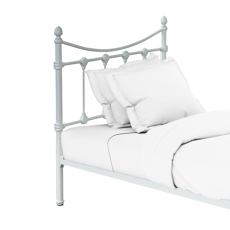 Bed Beowulf pakoworld white metal 90x190x102cm