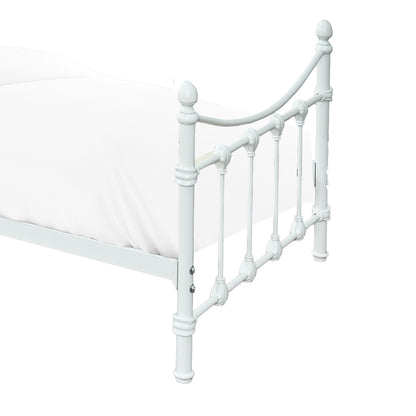 Bed Beowulf pakoworld white metal 90x190x102cm