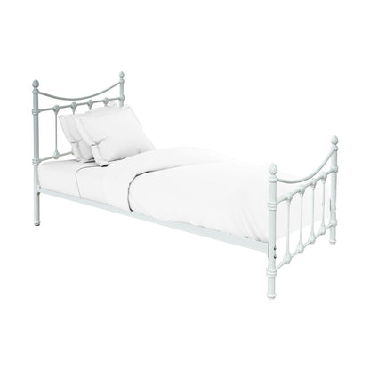 Bed Beowulf pakoworld white metal 90x190x102cm