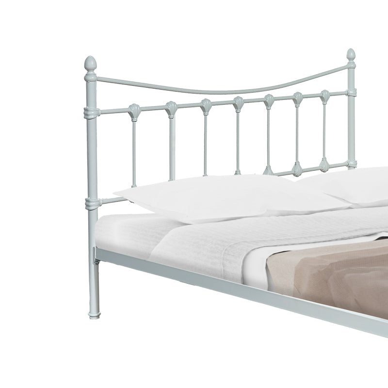 Bed Beowulf pakoworld white metal 140x190x102cm