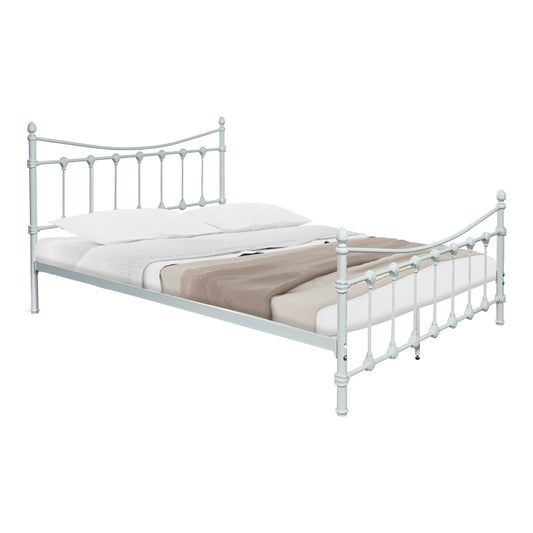 Bed Beowulf pakoworld white metal 140x190x102cm