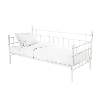 Bed-Sofa Havelock pakoworld white metal 90x190x98cm