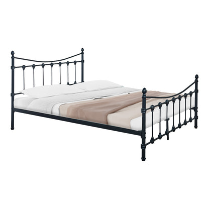 Bed Beowulf pakoworld black metal 140x190x102cm