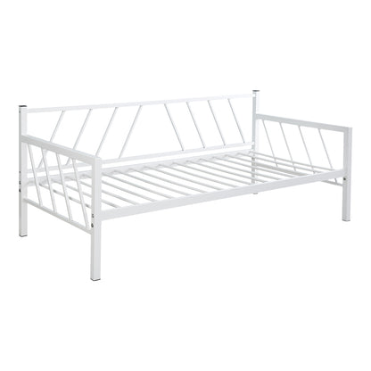 Bed-Sofa Remmie pakoworld metal in white shade 90x190cm