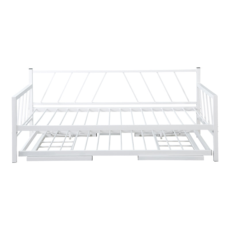 Bed-Sofa Remmie pakoworld metal in white shade 90x190cm