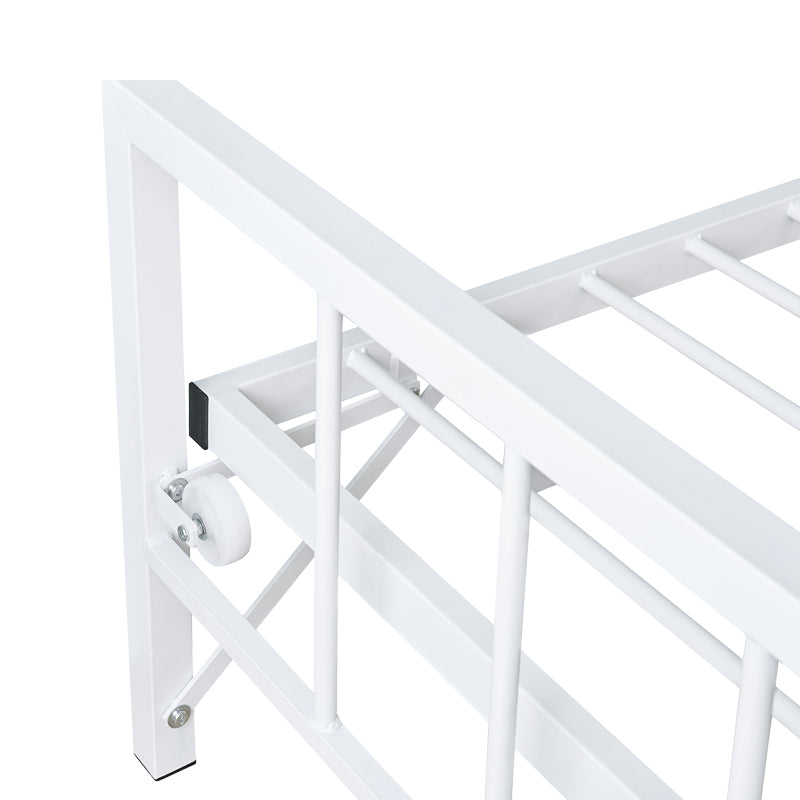 Bed-Sofa Remmie pakoworld metal in white shade 90x190cm