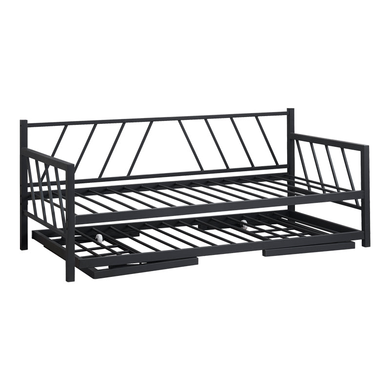 Bed-Sofa Remmie pakoworld metal in black shade 90x190cm
