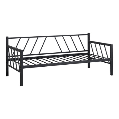 Bed-Sofa Remmie pakoworld metal in black shade 90x190cm