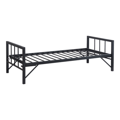 Bed-Sofa Remmie pakoworld metal in black shade 90x190cm