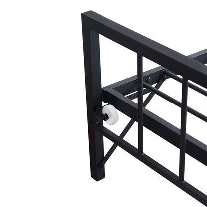 Bed-Sofa Remmie pakoworld metal in black shade 90x190cm