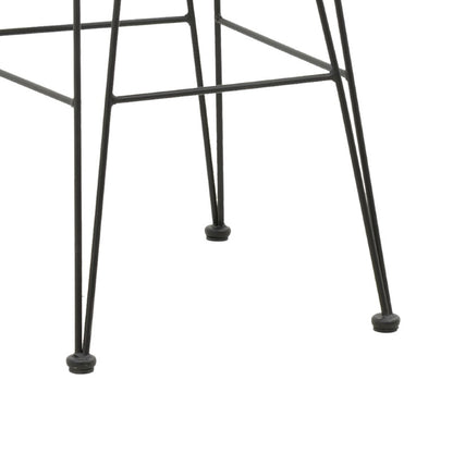 Naoki pakoworld bar stool with pe cushion black-metal black leg 46x56x110cm