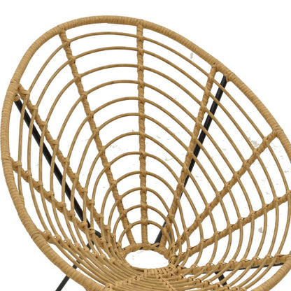 Naoki armchair pakoworld pe natural-metal black leg 78x74x87cm