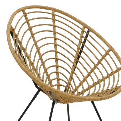 Naoki armchair pakoworld pe natural-metal black leg 78x74x87cm