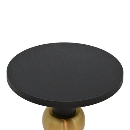 Side table Enville Inart black-gold metal D51x62.5cm