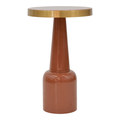 Side table Easyful Inart rotten apple-gold metal D40x65cm