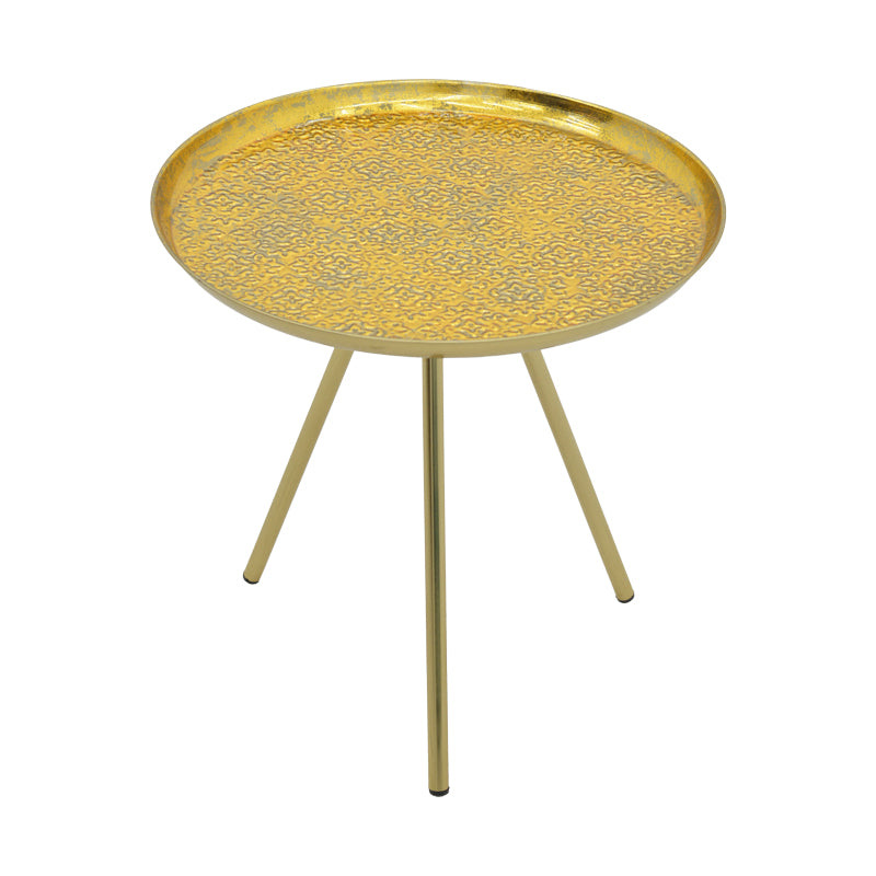 Side table Jacksie Inart gold metal D51x54cm