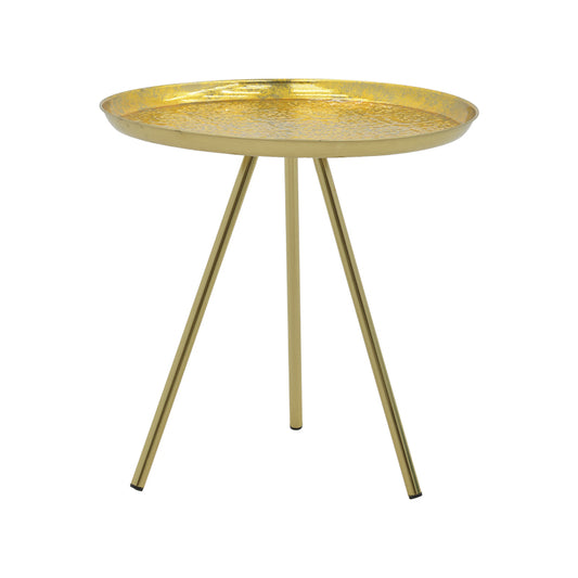 Side table Jacksie Inart gold metal D51x54cm