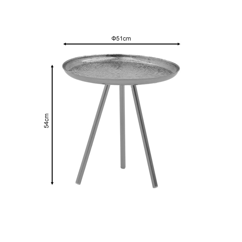 Side table Jacksie Inart grey-gold metal D41x43.5cm