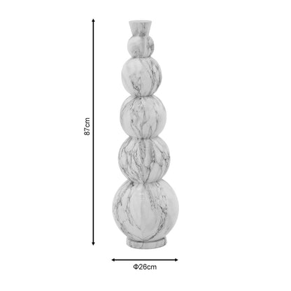 Vase Lopel Inart black-gold metal D26x87cm