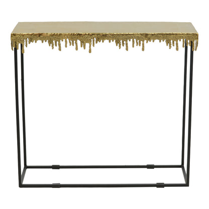 Console table Bulco Inart gold-black metal 80.5x28x72cm