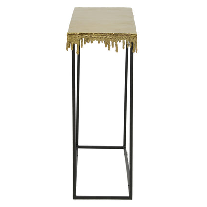 Console table Bulco Inart gold-black metal 80.5x28x72cm