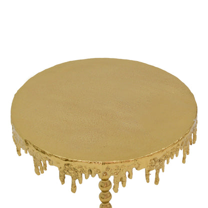 Side table Fropio Inart gold metal D40x44cm