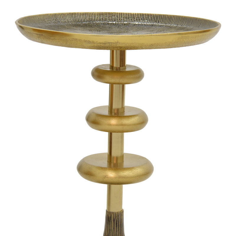 Side table Trego Inart gold-black metal D39x55cm