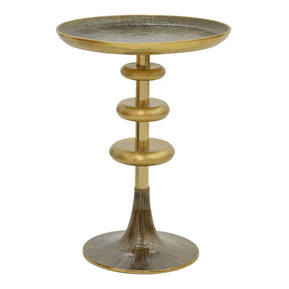 Side table Trego Inart gold-black metal D39x55cm