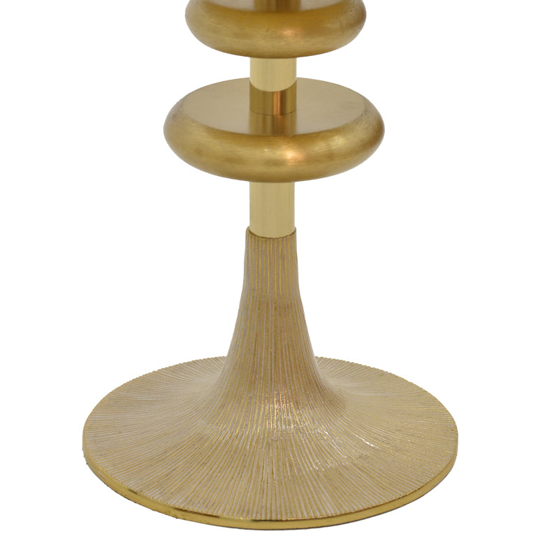 Side table Trego I Inart gold-white metal D33x42cm