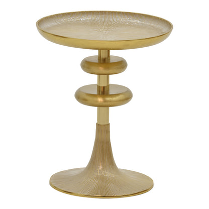 Side table Trego I Inart gold-white metal D33x42cm