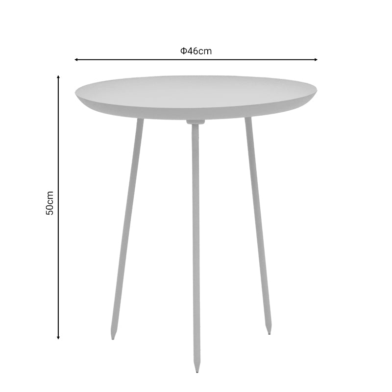 Side table Flaz Inart white D46x50cm