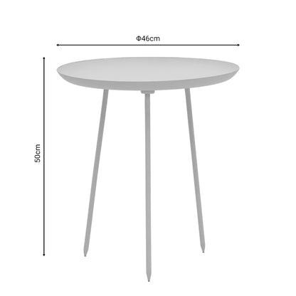 Side table Flaz Inart white D46x50cm