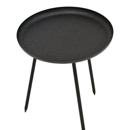 Side table Flaz Inart black metal D36.5x40.5cm