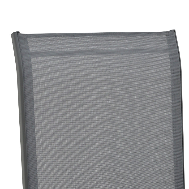 Armchair Azelie pakoworld dark grey textilene-dark grey aluminium leg-plywood arms 56x75x88cm