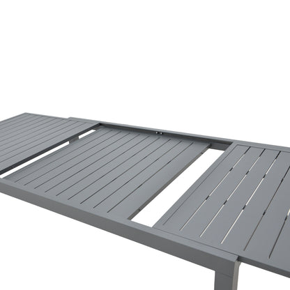 Extension table Lafla pakoworld aluminium dark grey 160-240x100x75cm