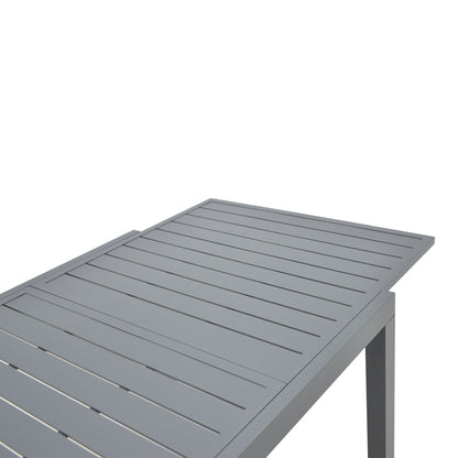 Extension table Lafla pakoworld aluminium dark grey 160-240x100x75cm