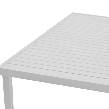 Table Kliton pakoworld aluminium white 150x80x74cm