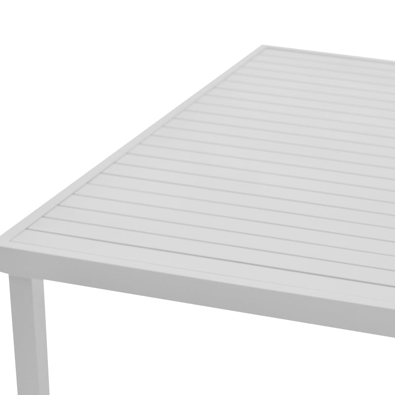 Table Kliton pakoworld aluminium white 150x80x74cm