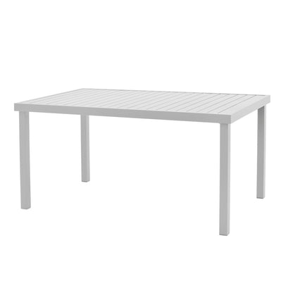 Table Kliton pakoworld aluminium white 150x80x74cm