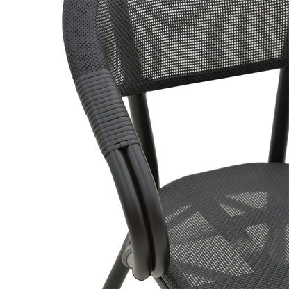 Armchair Isaia pakoworld black aluminum-textilene black 57x57x83cm