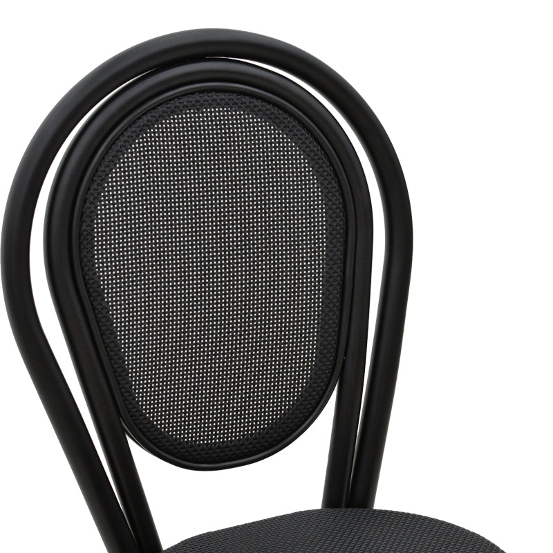 Chair Nacia  pakoworld black aluminum-black  textilene 45x59x85cm