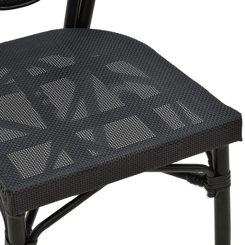 Chair Nacia  pakoworld black aluminum-black  textilene 45x59x85cm