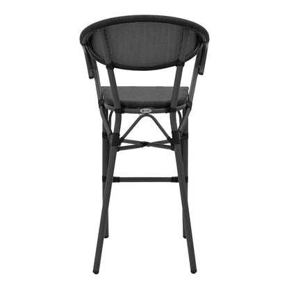 Bar stool Efolian pakoworld black aluminum-black  textilene 58x58x113cm