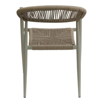 Fagen pakoworld stackable champagne aluminum-rattan pe armchair in natural shade 56x60x78cm