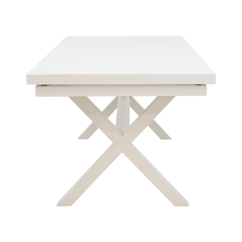 Expanding table Dagyn pakoworld white aluminum 180-240x90x76cm