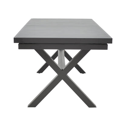 Expanding table Dagyn pakoworld dark grey aluminum 180-240x90x76cm