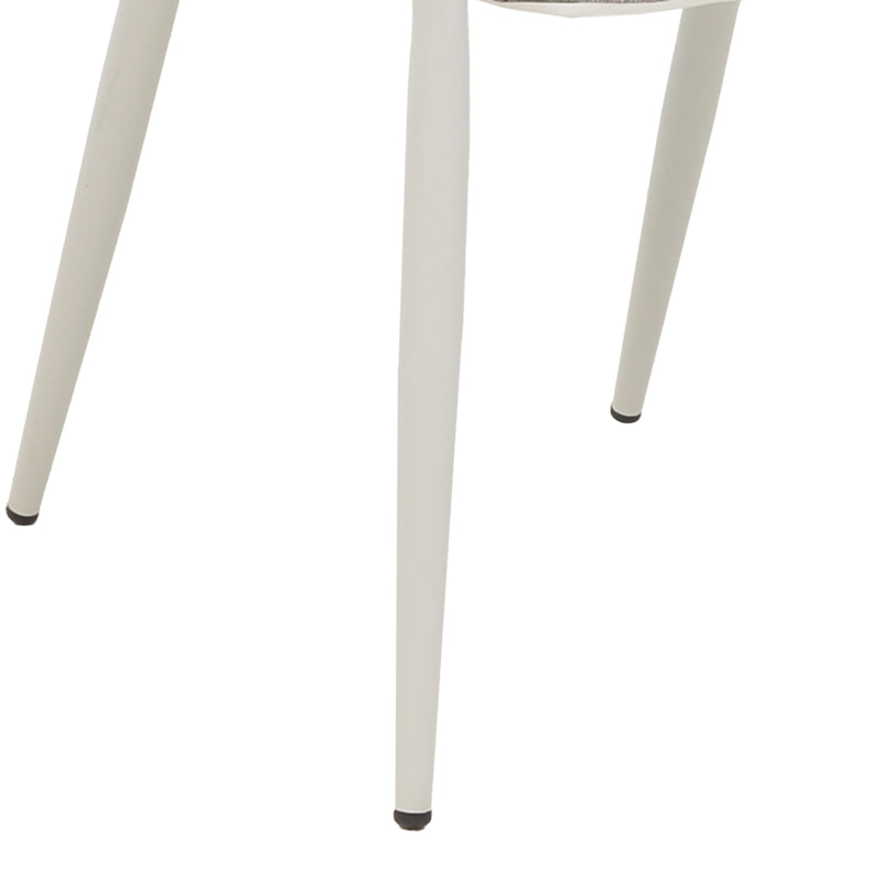 Aluminum armchair Raven pakoworld stackable white frame-natural textilene-rattan 57x62x78cm