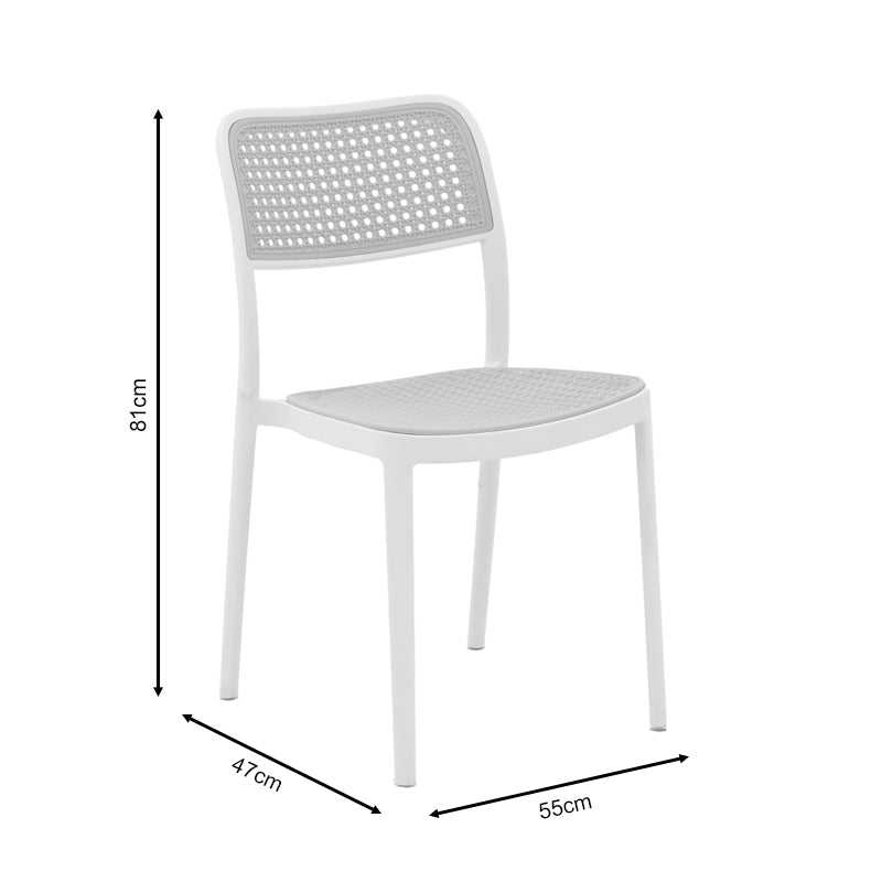 Chair Westley pakoworld pp natural-white 55x47x81cm